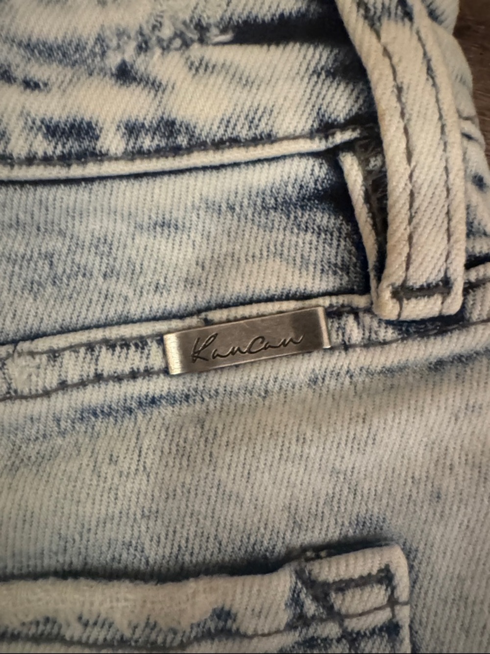 KanCan Light Blue Distressed Denim Cutoff Shorts - Picture 2 of 5